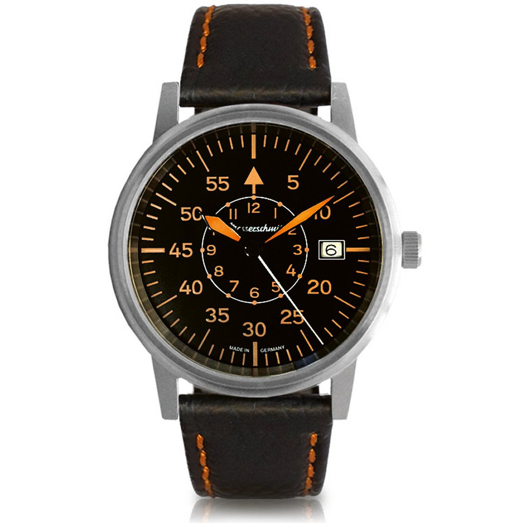 Aristo Herren Messerschmitt Uhr Fliegeruhr Pilot ME-385OPL Leder