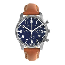 Laden Sie das Bild in den Galerie-Viewer, Aristo Herren Messerschmitt Uhr Fliegeruhr Chronograph ME-4544P-L Leder