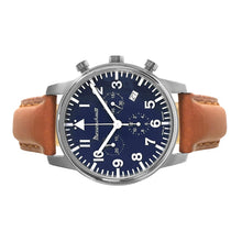 Laden Sie das Bild in den Galerie-Viewer, Aristo Herren Messerschmitt Uhr Fliegeruhr Chronograph ME-4544P-L Leder