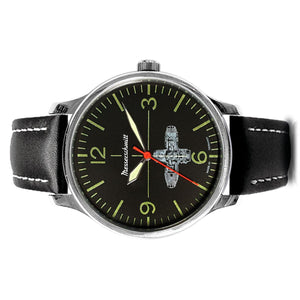 Aristo Herren Messerschmitt Uhr Boxer-Uhr ME-Boxer-RS Leder