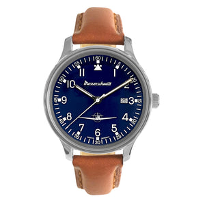 Aristo Herren Messerschmitt Uhr Fliegeruhr ME42-108L Leder