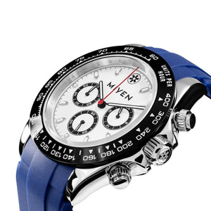 MIYEN MUNICH Herren Uhr Chrono Sport Racinguhr Analog Quarz Voyager 1140-21-4 Kautschuk