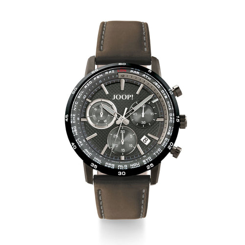 Joop Herren Uhr Armbanduhr Chronograph 2026604 Analog Quarz Leder