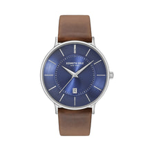 Laden Sie das Bild in den Galerie-Viewer, Kenneth Cole New York Herren Uhr Armbanduhr Leder KC15097001