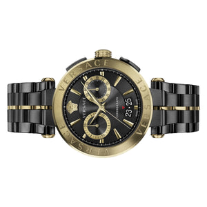 Versace Herren Uhr Armbanduhr Chronograph AION VE1D01620 Edelstahl